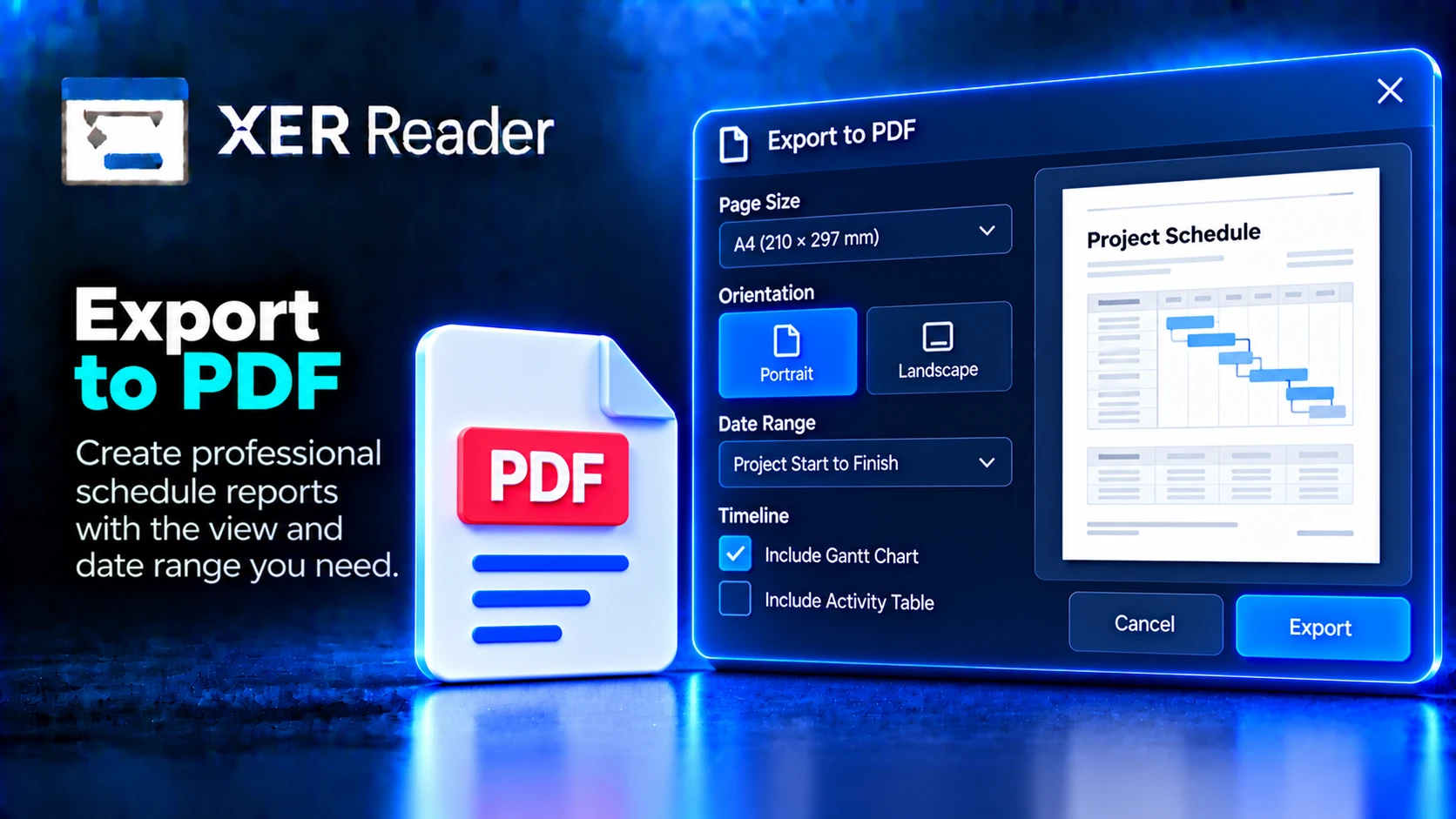 How to Export a Schedule to PDF