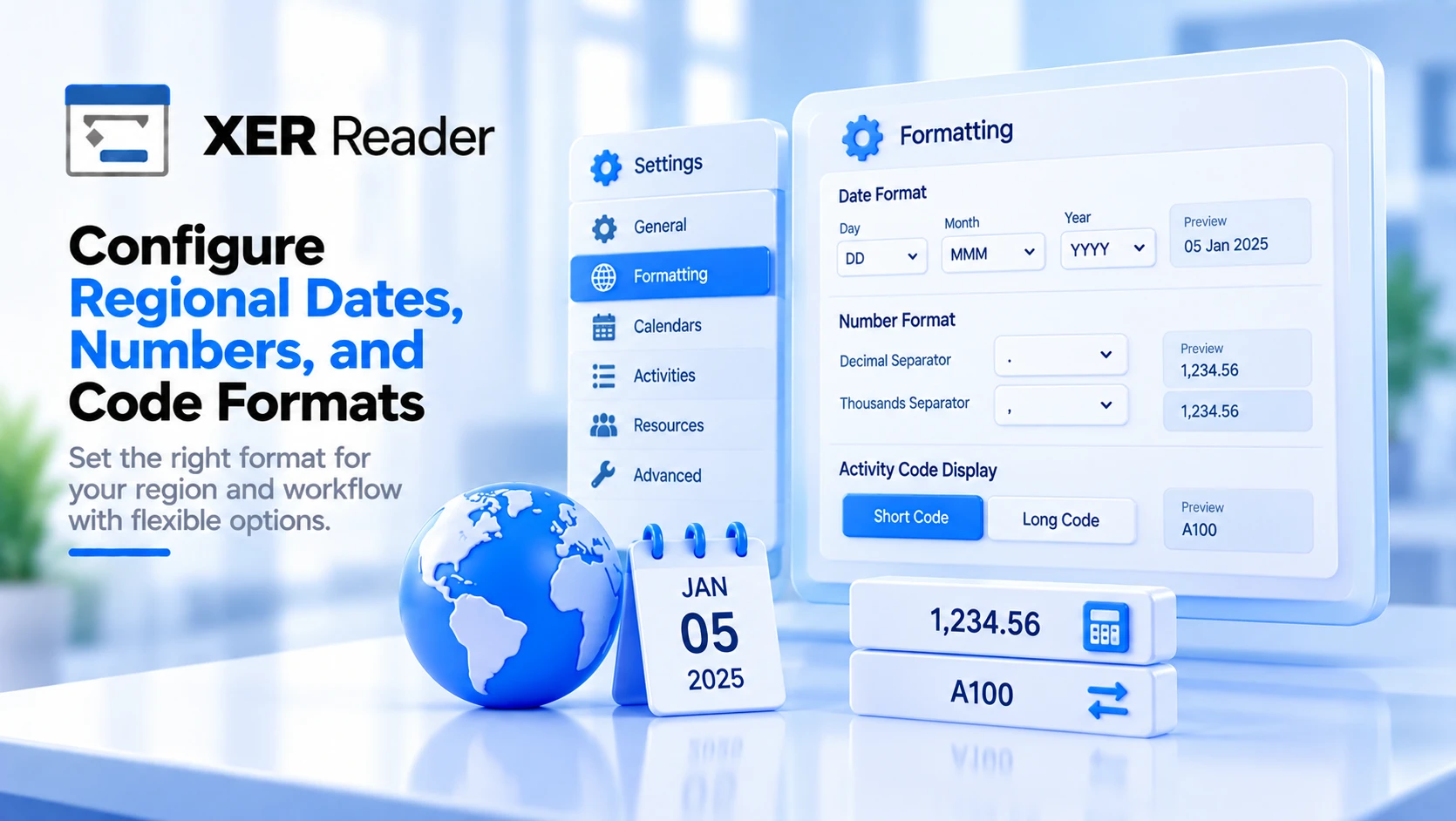 How to Set Date, Number and Code Format Preferences