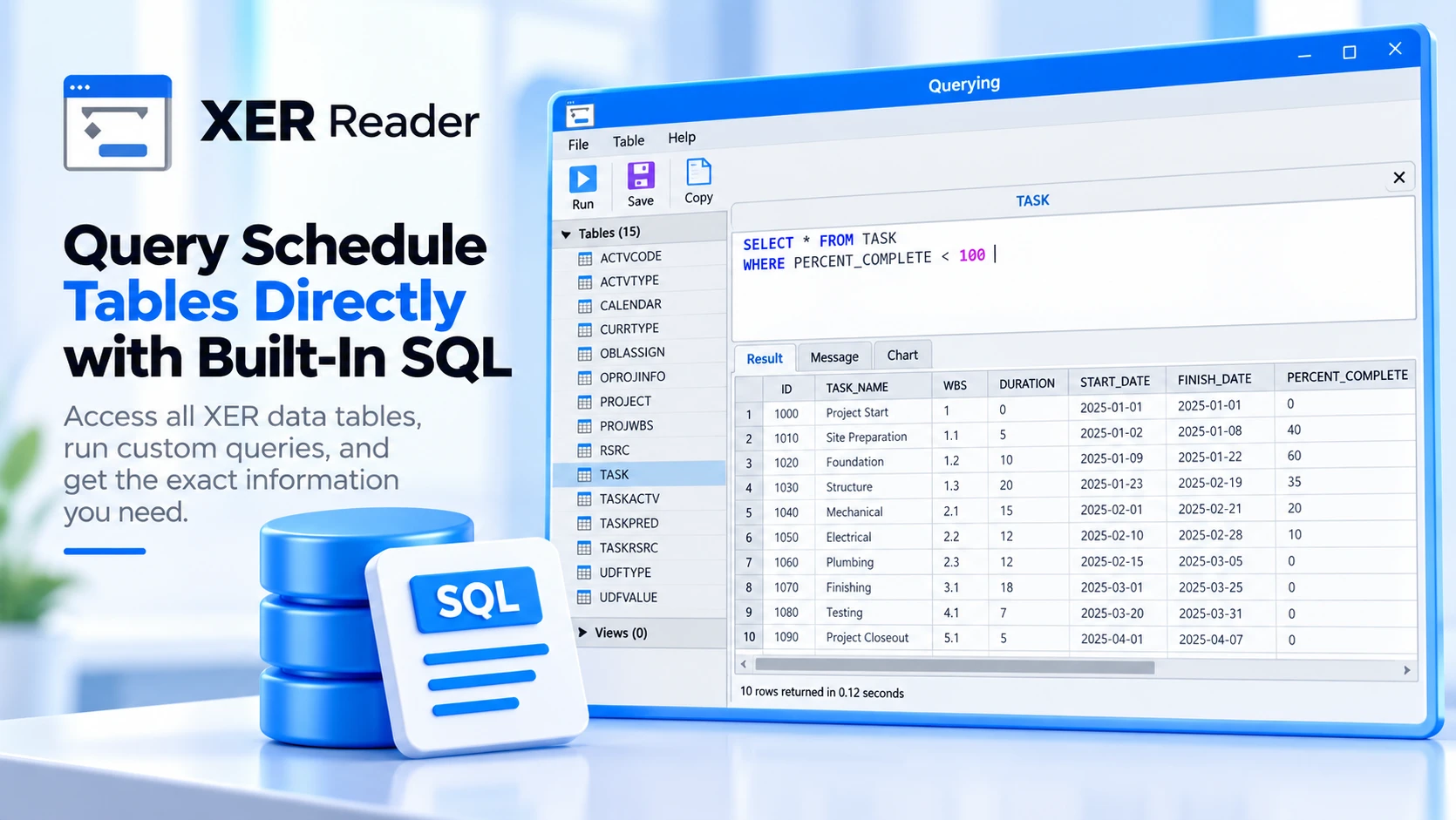 How to Query a Schedule with SQL
